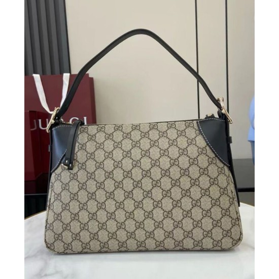 Replica Gucci GG Emblem series medium shoulder bag 815216 Black Clone Replica Gucci GG Emblem series medium shoulder bag 815216 Black Clone