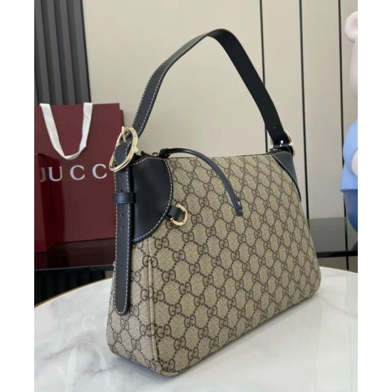 Replica Gucci GG Emblem series medium shoulder bag 815216 Black Clone Replica Gucci GG Emblem series medium shoulder bag 815216 Black Clone