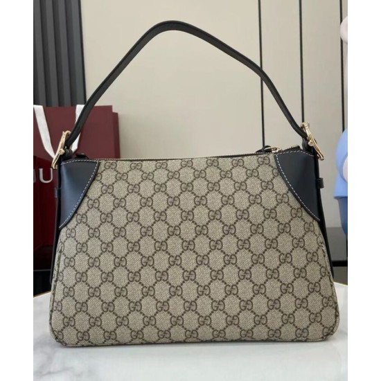 Replica Gucci GG Emblem series medium shoulder bag 815216 Black Clone Replica Gucci GG Emblem series medium shoulder bag 815216 Black Clone