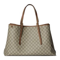 Replica Gucci GG Emblem Series Oversized Tote Bag 815212 Coffee Clone
