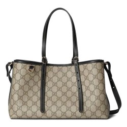 Replica Gucci GG Emblem Small Tote Bag 815214 Black Clone