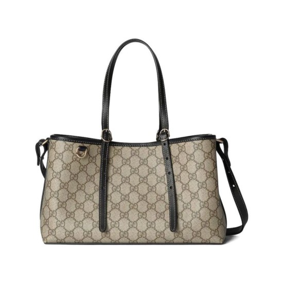Replica Gucci GG Emblem Small Tote Bag 815214 Black Clone Replica Gucci GG Emblem Small Tote Bag 815214 Black Clone