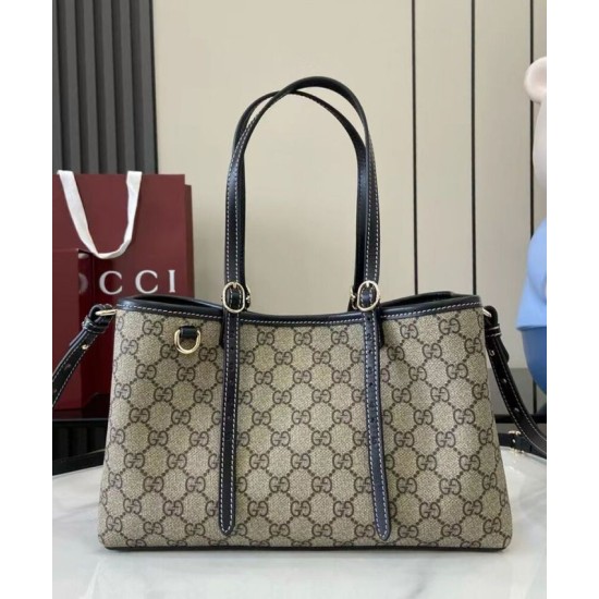 Replica Gucci GG Emblem Small Tote Bag 815214 Black Clone Replica Gucci GG Emblem Small Tote Bag 815214 Black Clone