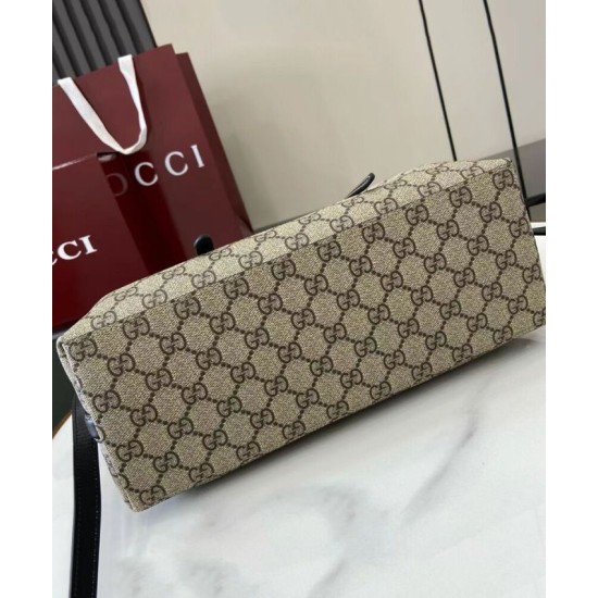 Replica Gucci GG Emblem Small Tote Bag 815214 Black Clone Replica Gucci GG Emblem Small Tote Bag 815214 Black Clone