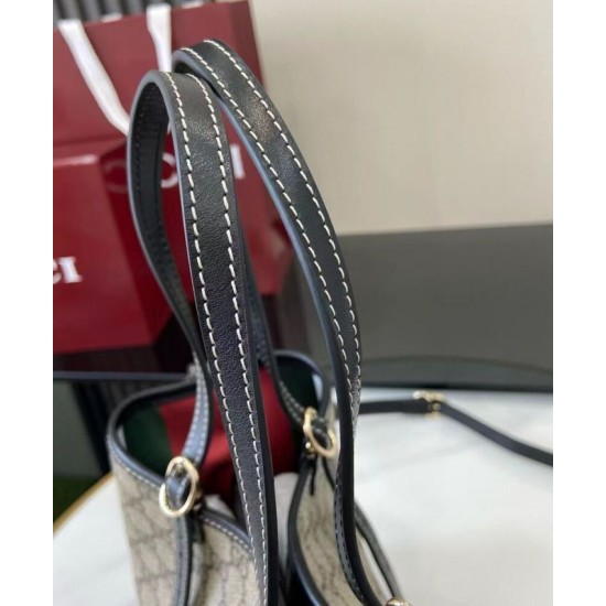 Replica Gucci GG Emblem Small Tote Bag 815214 Black Clone Replica Gucci GG Emblem Small Tote Bag 815214 Black Clone