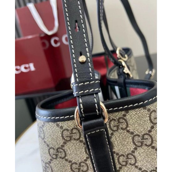 Replica Gucci GG Emblem Small Tote Bag 815214 Black Clone Replica Gucci GG Emblem Small Tote Bag 815214 Black Clone