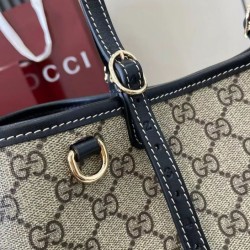 Replica Gucci GG Emblem Small Tote Bag 815214 Black Clone
