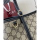 Replica Gucci GG Emblem Small Tote Bag 815214 Black Clone Replica Gucci GG Emblem Small Tote Bag 815214 Black Clone