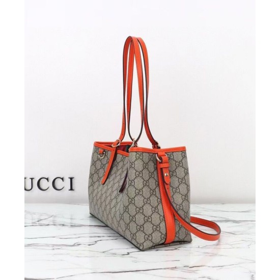 Replica Gucci GG Emblem Small Tote Bag 815214 Orange Clone Replica Gucci GG Emblem Small Tote Bag 815214 Orange Clone