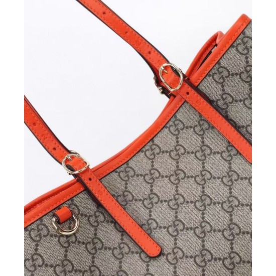 Replica Gucci GG Emblem Small Tote Bag 815214 Orange Clone Replica Gucci GG Emblem Small Tote Bag 815214 Orange Clone