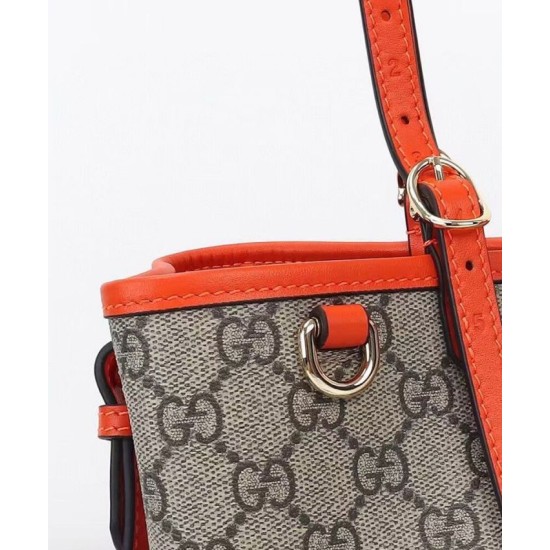 Replica Gucci GG Emblem Small Tote Bag 815214 Orange Clone Replica Gucci GG Emblem Small Tote Bag 815214 Orange Clone
