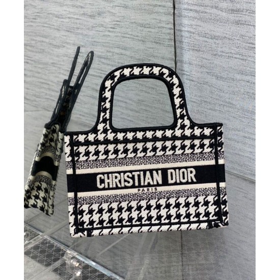 Replica Christian Dior Mini Dior Book Tote Black Fake Christian Dior Mini Dior Book Tote Black Replica