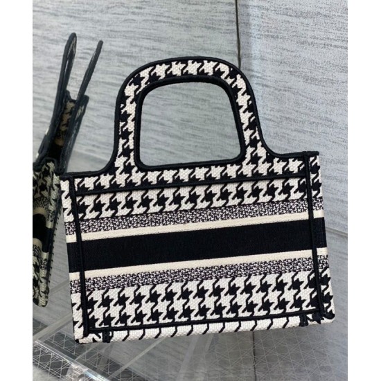 Replica Christian Dior Mini Dior Book Tote Black Fake Christian Dior Mini Dior Book Tote Black Replica