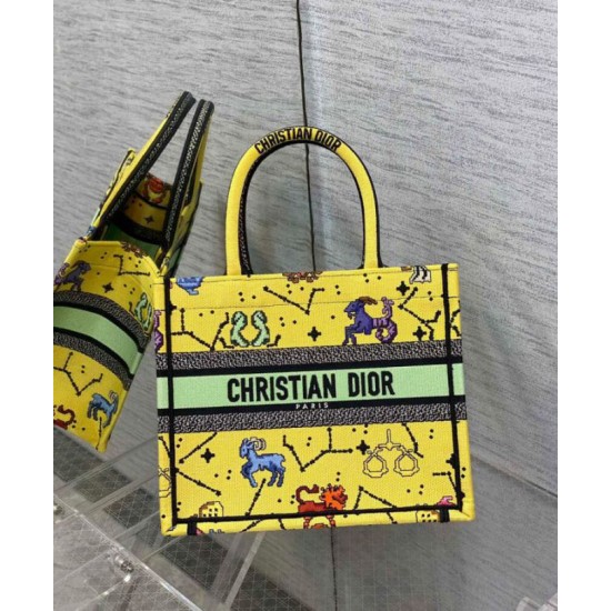 Replica Christian Dior Small Dior Book Tote Yellow Replica Christian Dior Small Dior Book Tote Yellow