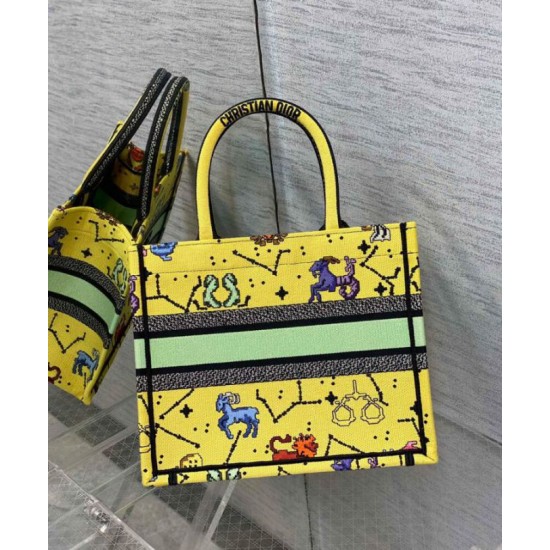 Replica Christian Dior Small Dior Book Tote Yellow Replica Christian Dior Small Dior Book Tote Yellow