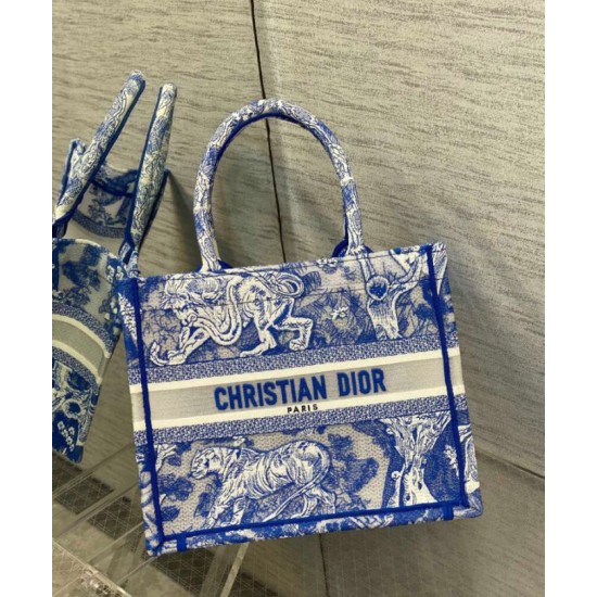 Fake Christian Dior Small Dior Book Tote Blue Replica Fake Christian Dior Small Dior Book Tote Blue Replica
