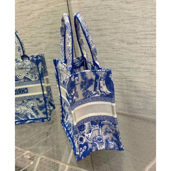 Fake Christian Dior Small Dior Book Tote Blue Replica Fake Christian Dior Small Dior Book Tote Blue Replica