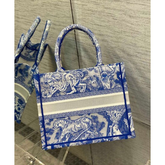 Fake Christian Dior Small Dior Book Tote Blue Replica Fake Christian Dior Small Dior Book Tote Blue Replica