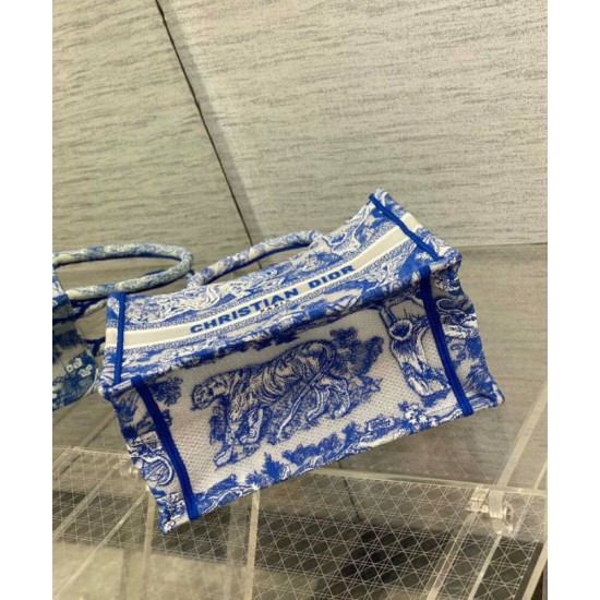 Fake Christian Dior Small Dior Book Tote Blue Replica Fake Christian Dior Small Dior Book Tote Blue Replica