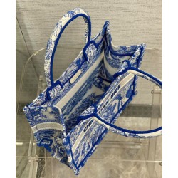 Fake Christian Dior Small Dior Book Tote Blue Replica