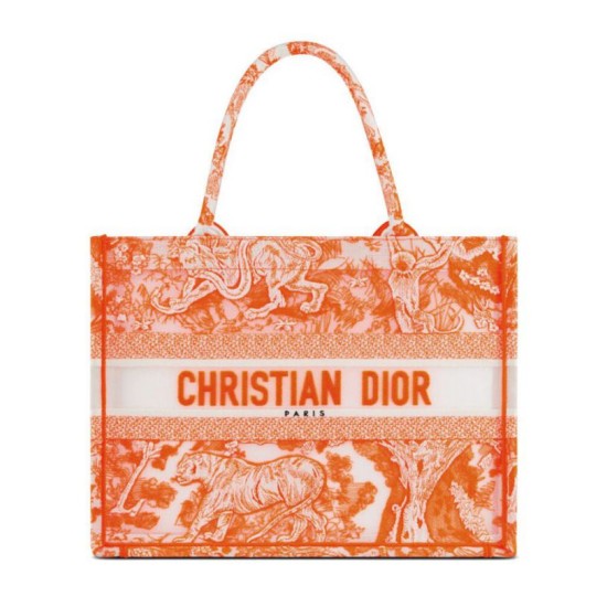 Replica Christian Dior Medium Dior Book Tote Orange Fake Christian Dior Medium Dior Book Tote Orange Replica