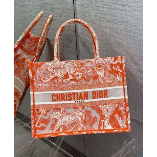 Replica Christian Dior Medium Dior Book Tote Orange Fake Christian Dior Medium Dior Book Tote Orange Replica