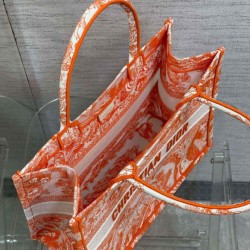 Fake Christian Dior Medium Dior Book Tote Orange Replica