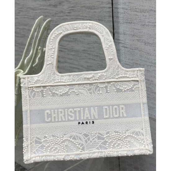 Fake Christian Dior Mini Dior Book Tote White Replica Replica Christian Dior Mini Dior Book Tote White