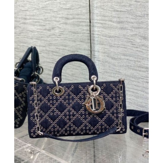 Replica Christian Dior Lady D-Joy Bag Dark Blue Replica Christian Dior Lady D-Joy Bag Dark Blue