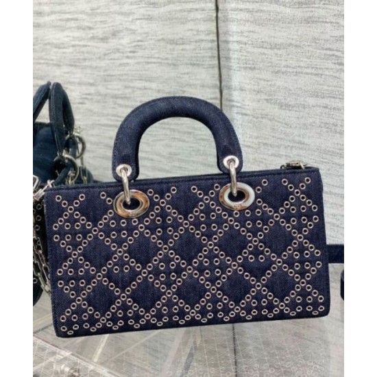 Replica Christian Dior Lady D-Joy Bag Dark Blue Replica Christian Dior Lady D-Joy Bag Dark Blue