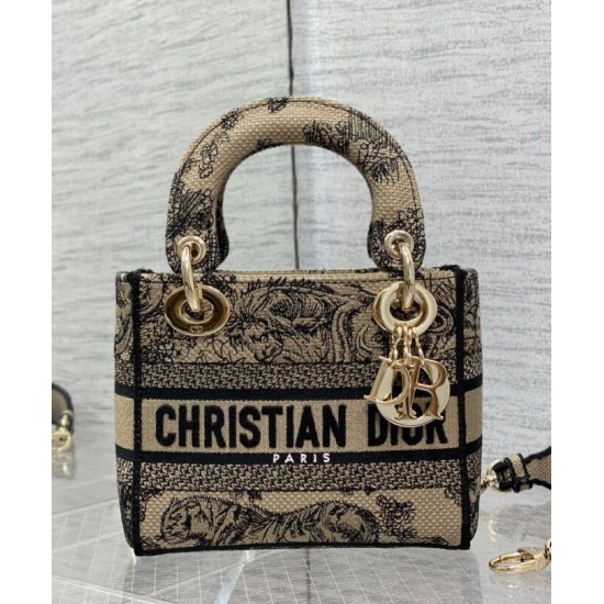 Fake Christian Dior Mini Lady D-Lite Bag Apricot Replica Replica Christian Dior Mini Lady D-Lite Bag Apricot