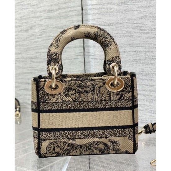 Fake Christian Dior Mini Lady D-Lite Bag Apricot Replica Replica Christian Dior Mini Lady D-Lite Bag Apricot