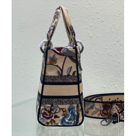 Replica Christian Dior Medium Lady D-Lite Bag Apricot Fake Christian Dior Medium Lady D-Lite Bag Apricot Replica