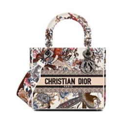 Replica Christian Dior Medium Lady D-Lite Bag White