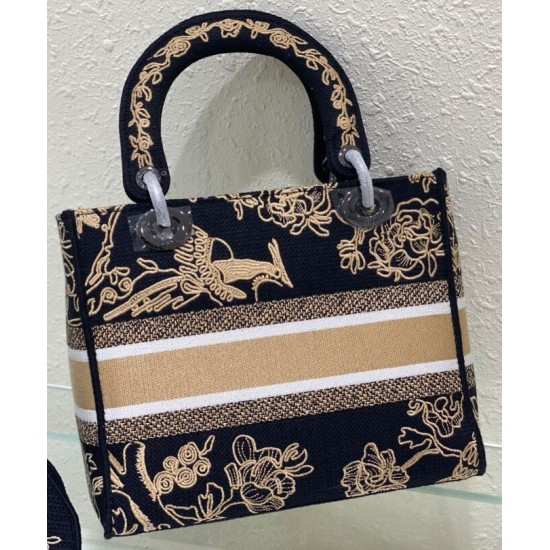 Fake Christian Dior Medium Lady D-Lite Bag Black Replica Fake Christian Dior Medium Lady D-Lite Bag Black Replica