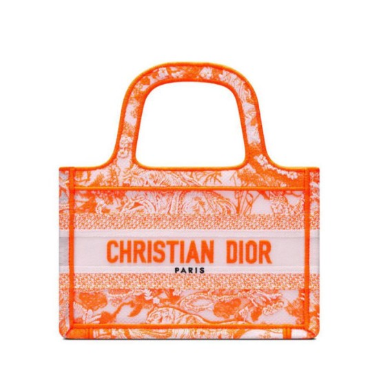 Replica Christian Dior Mini Dior Book Tote Orange Fake Christian Dior Mini Dior Book Tote Orange Replica