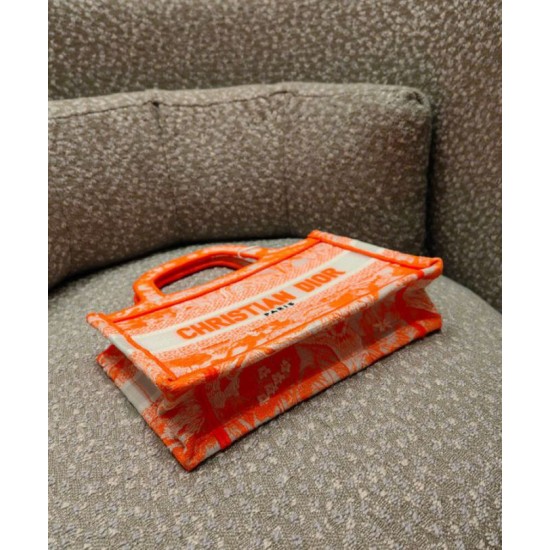 Replica Christian Dior Mini Dior Book Tote Orange Fake Christian Dior Mini Dior Book Tote Orange Replica