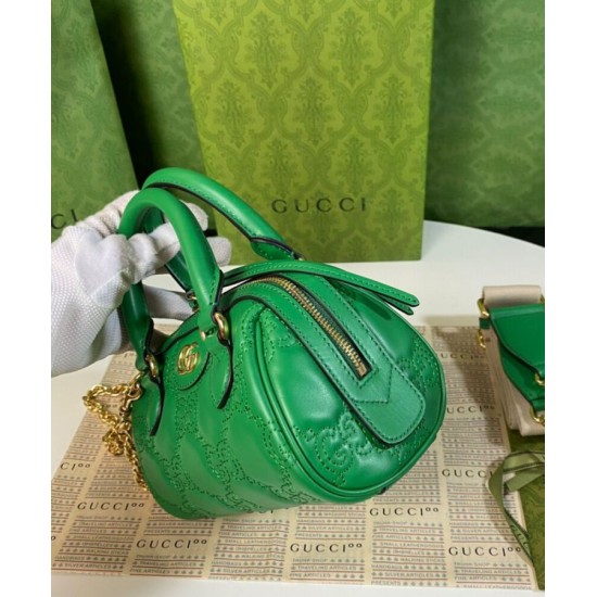 Replica Gucci GG Matelasse Leather Mini Bag 702251 Green Replica Gucci GG Matelasse Leather Mini Bag 702251 Green