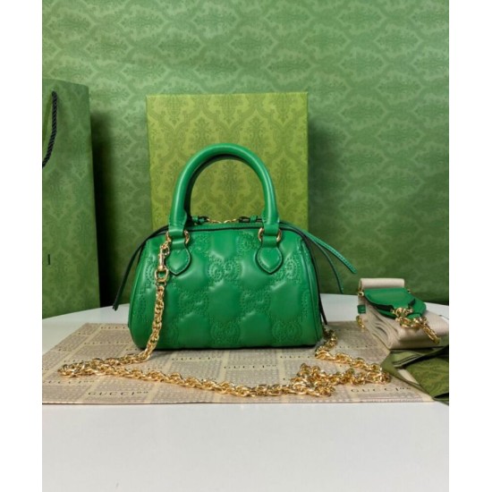 Replica Gucci GG Matelasse Leather Mini Bag 702251 Green Replica Gucci GG Matelasse Leather Mini Bag 702251 Green