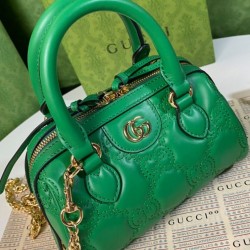 Replica Gucci GG Matelasse Leather Mini Bag 702251 Green