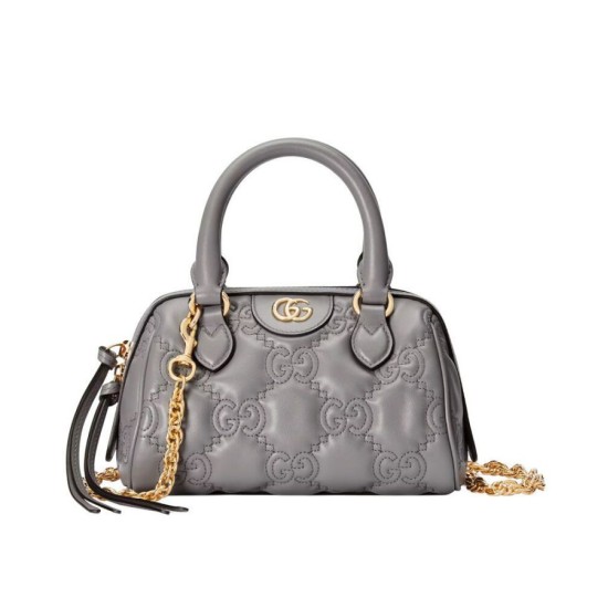 Fake Gucci GG Matelasse Leather Mini Bag 702251 Gray Replica Replica Gucci GG Matelasse Leather Mini Bag 702251 Gray