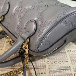 Replica Gucci GG Matelasse Leather Mini Bag 702251 Gray
