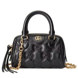Replica Gucci GG Matelasse Leather Mini Bag 702251 Black