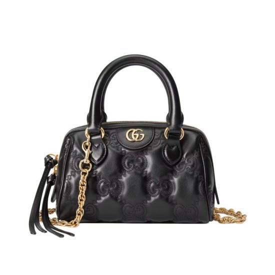 Replica Gucci GG Matelasse Leather Mini Bag 702251 Black Replica Gucci GG Matelasse Leather Mini Bag 702251 Black