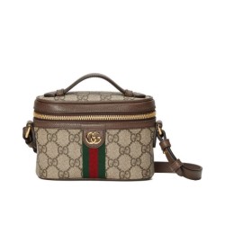 Fake Gucci Ophidia GG Top Handle Mini Bag 699532 Dark Coffee Replica