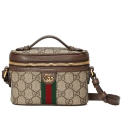 Fake Gucci Ophidia GG Top Handle Mini Bag 699532 Dark Coffee Replica