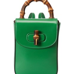 Fake Gucci Bamboo Mini Handbag 702106 Green Replica