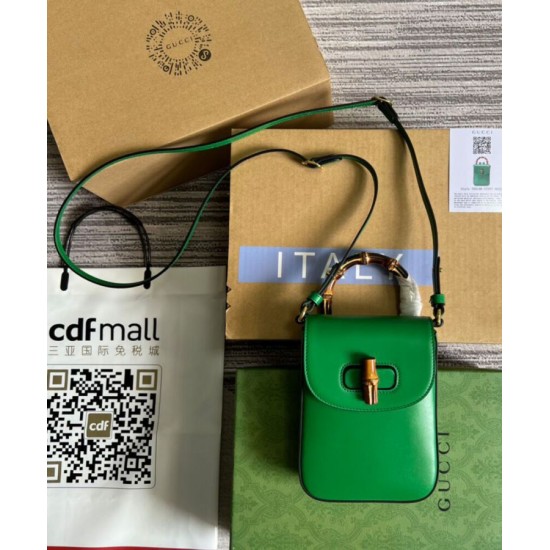 Replica Gucci Bamboo Mini Handbag 702106 Green Fake Gucci Bamboo Mini Handbag 702106 Green Replica