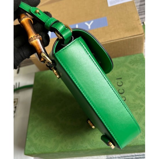 Replica Gucci Bamboo Mini Handbag 702106 Green Fake Gucci Bamboo Mini Handbag 702106 Green Replica