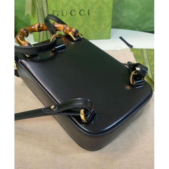 Replica Gucci Bamboo Mini Handbag 702106 Black Replica Gucci Bamboo Mini Handbag 702106 Black